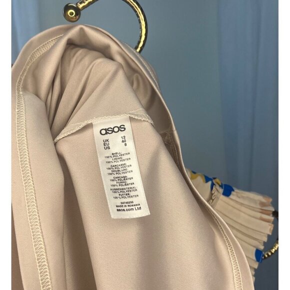 Asos A Line Dress Floral Pleated Yoke Ladies Size 8 Sleeveless - Picture 6 of 7